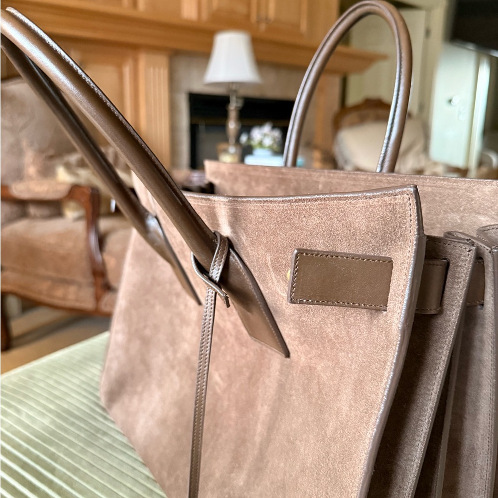 Saint Laurent Large Brown Suede Sac De Jour - Picture 6 of 16